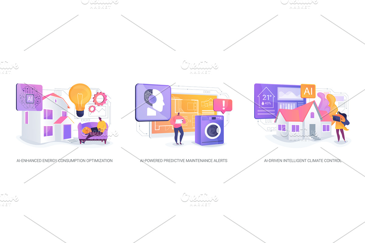 AI for Smart Home Efficiency, a Technology Illustration by Visual Generation