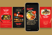 Neon Restaurant Canva & Instagram, a Social Media Template by Attype (Thumbnail 4 of 4)