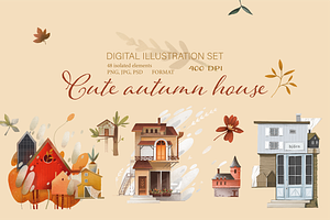 Cute house, sticker pack