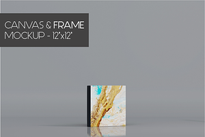 Minimalist Canvas Frame MockUp 12x12
