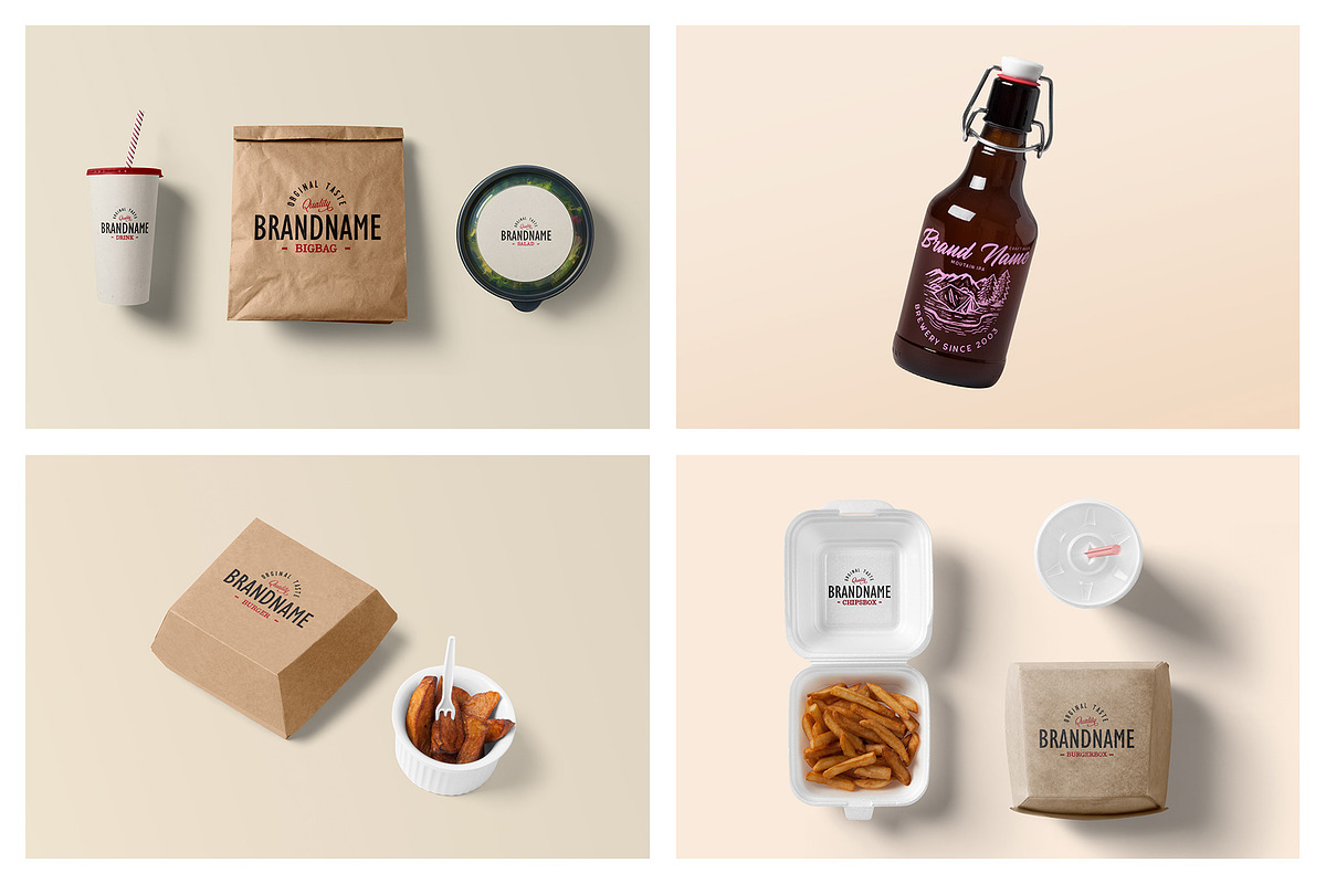 Food Packaging Mockups, a Cups & Container Mockup by MockupForest (Photo 4 of 8)