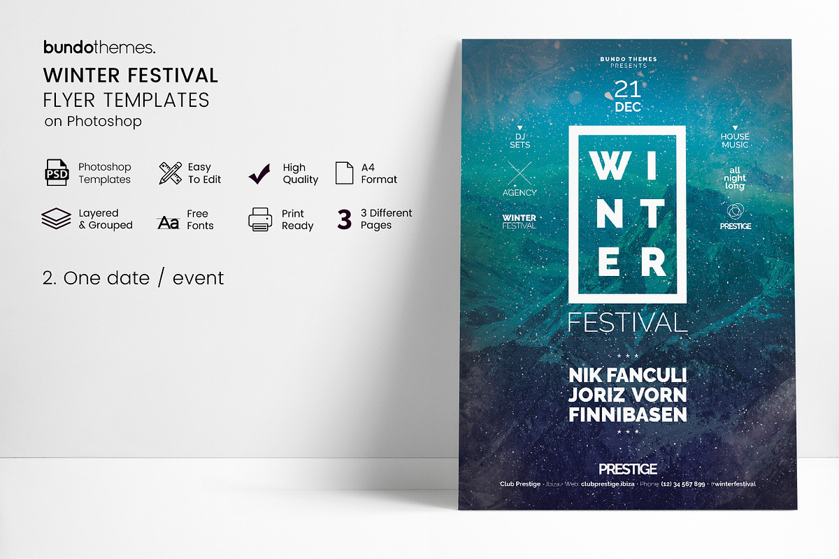 Winter Festival Flyer, a Flyer Template by Bundo Themes (Photo 3 of 5)