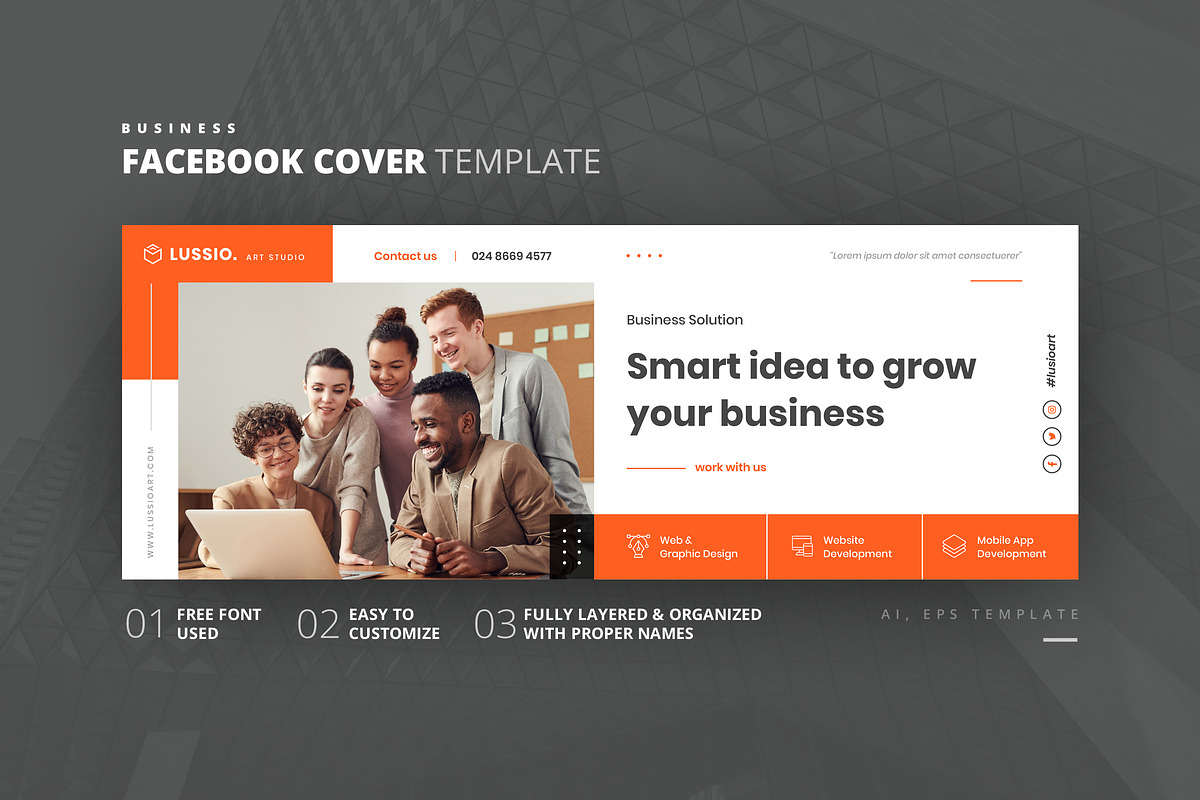 Business Facebook Cover Template, a Social Media Template by Youwes Template