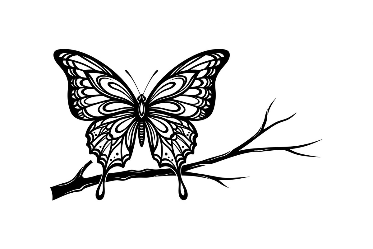 Butterfly Branch SVG Bundle, an Illustration by Creativeshirt (Photo 7 of 31)