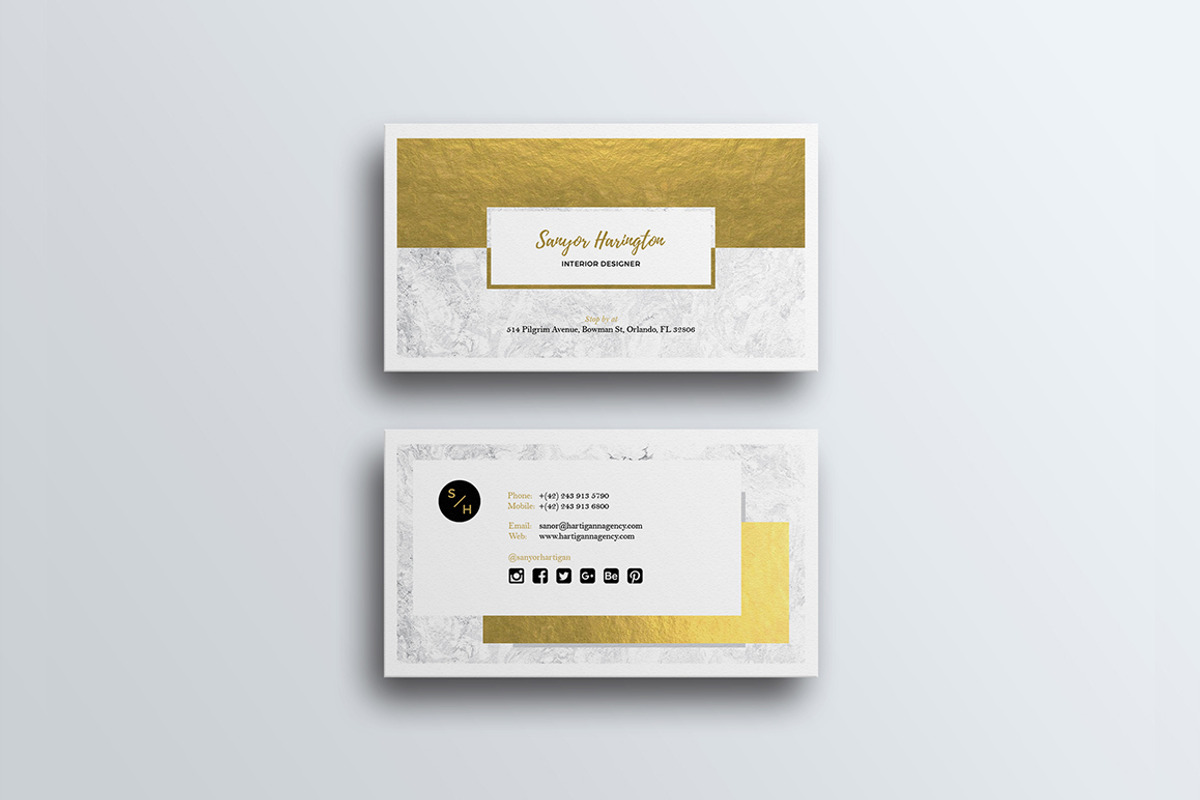 30 Minimal Business Cards Bundle, a Business Card Template by GraphicsEgg (Photo 26 of 32)