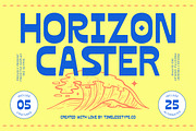 Horizon Caster Bold Display Font, a Sans Serif Font by timelesstype.co (Thumbnail 1 of 20)