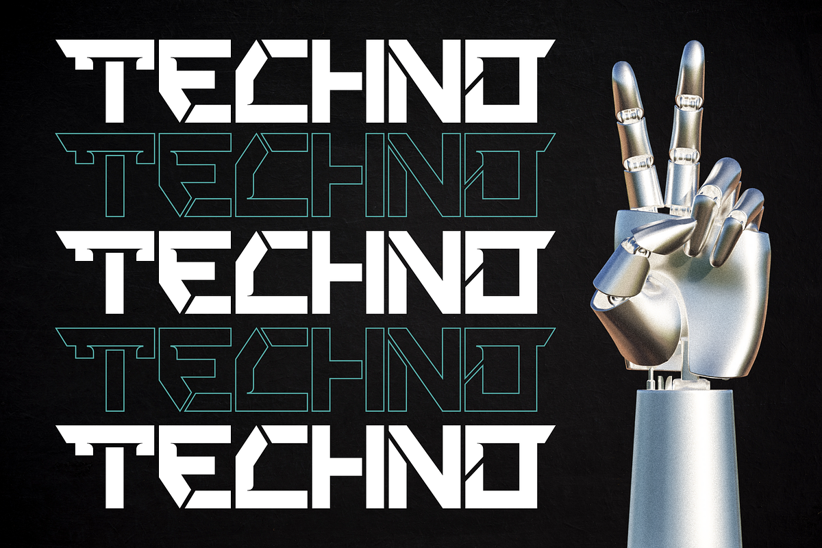 Groke Sport- Techno Logo Font, a Sans Serif Font by Nirmana Visual (Photo 3 of 10)