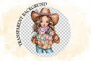 Watercolor Cute Cowgirl Clipart Bund, an Illustration by SVGArt (Thumbnail 9 of 9)