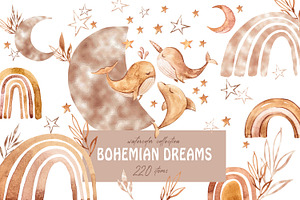 SALE! Watercolor BOHO collection