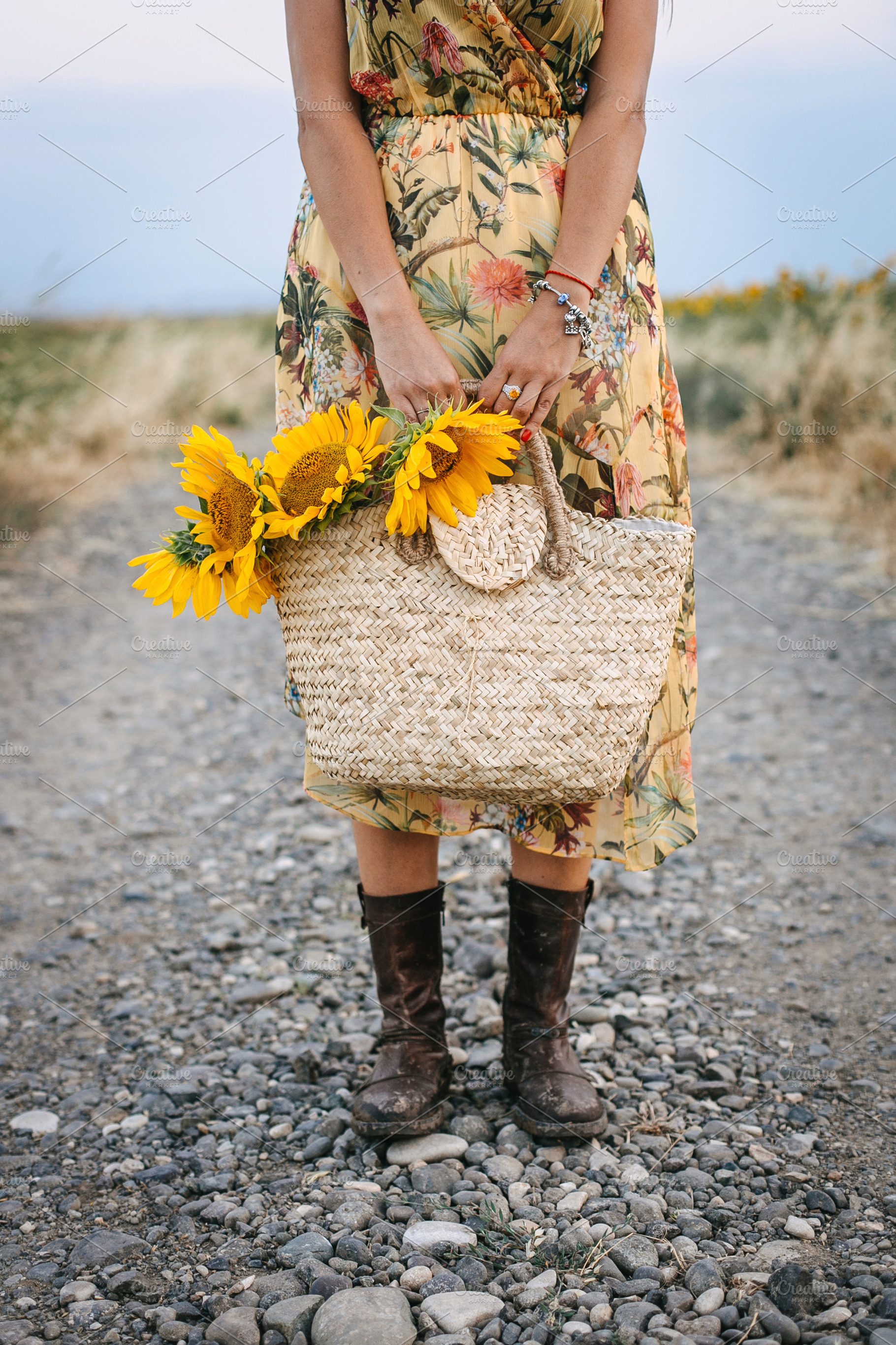 A basket of sunflowers, a Nature Photo by Fargana