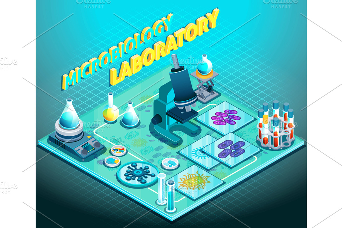 Laboratory Isometric Set, an Education Illustration by Macrovector ...