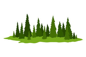 Evergreen Forest Scene that features, an Illustration by the8monkey