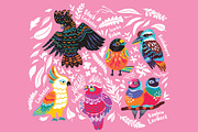Australian Birds, a Pattern Graphic by PenguinHouse (Thumbnail 8 of 9)
