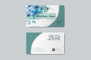 Floral Business Card, a Business Card Template by FakhiiDesigns