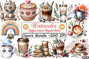 Coffee Lover Clipart Boho, an Illustration by DreamCafeArt (Thumbnail 1 of 7)