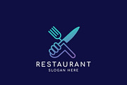 Modern Colorful Restaurant Logo, a Branding & Logo Template by HueNestify (Thumbnail 1 of 3)