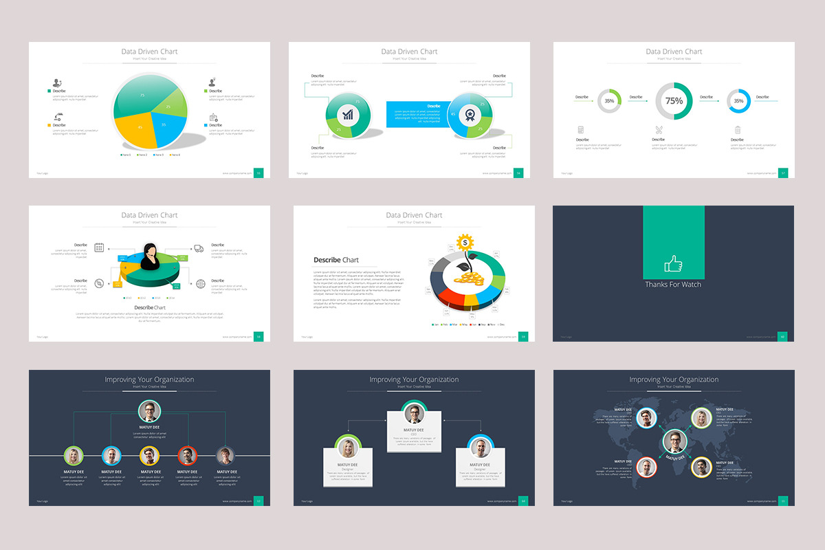 Organizational & Data Chart, a Presentation Template by Stock Shape (Photo 8 of 8)