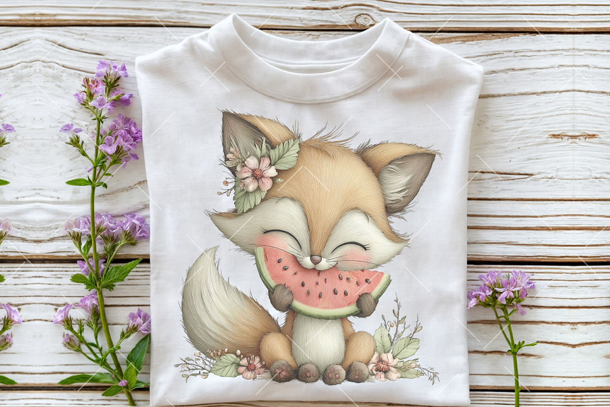 Summer Animals & Watermelon Clipart, an Illustration by OK Design (Photo 5 of 6)