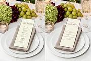 4x9.25 Garden Wedding Menu Mockup, an Advertising Mockup by Serenefeeling (Thumbnail 2 of 8)