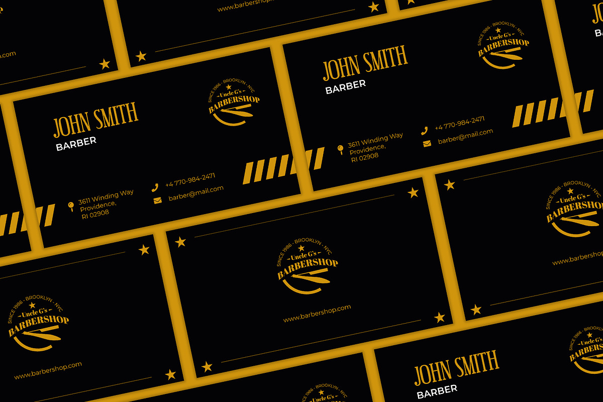 Barber Shop Business Card, a Business Card Template by Best Project (Photo 3 of 3)