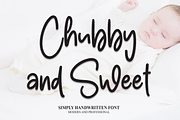 Chubby And Sweet | Script Font, a Script Font by Scratchones (Thumbnail 1 of 8)