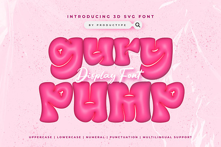 Gury Pump - 3D SVG Font, a Sans Serif Font by productype1