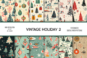 Vintage Holiday 2 Digital Paper