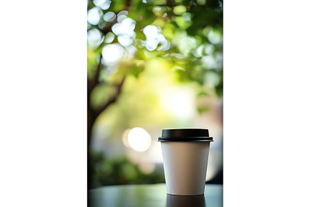 Warm cup on a table in the garden, a Food & Drink Photo by Beautiful things