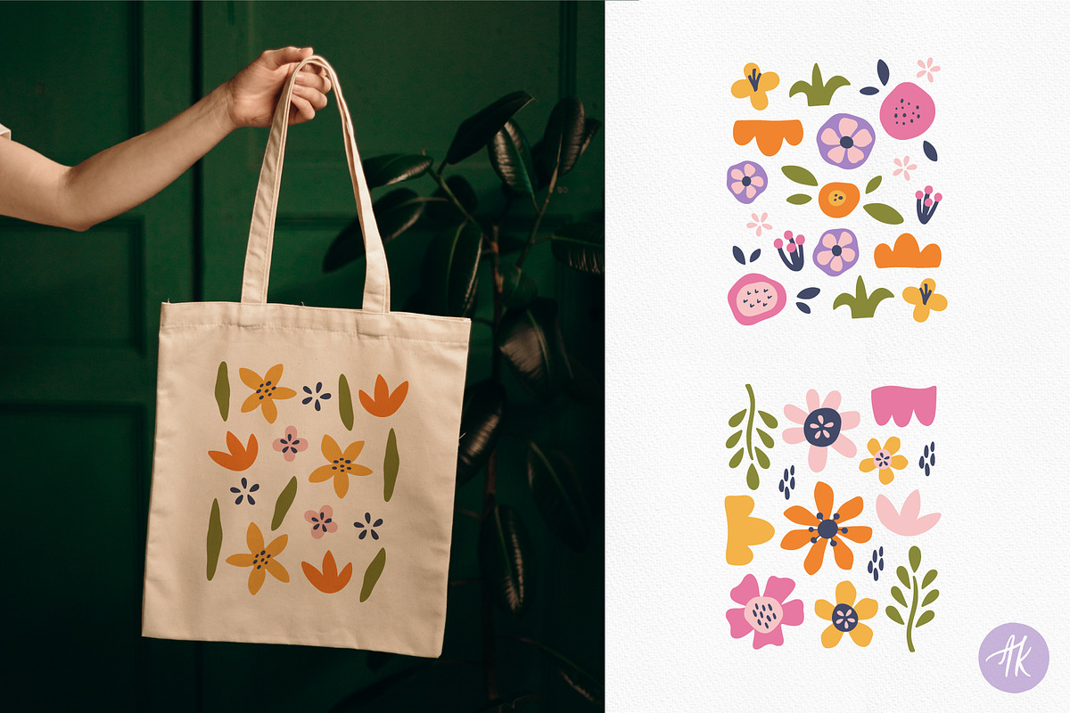 Abstract Flowers Hand Drawn Set, an Object Graphic by Alena Koval (Photo 6 of 11)