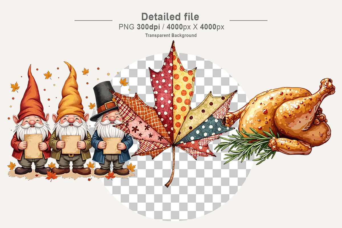 Watercolor Thanksgiving Clipart, an Illustration by Artnoy (Photo 3 of 8)