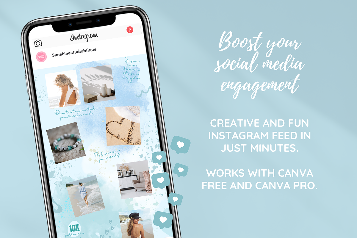 Blue Instagram Puzzle, a Social Media Template by SunshineStudioBoutique (Photo 5 of 9)