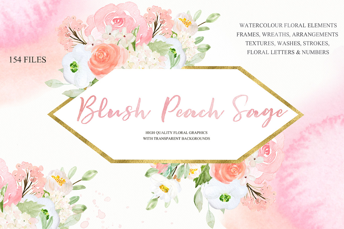 Blush Peach Sage flowers, a Texture Illustration by LABFcreations (Photo 1 of 13)
