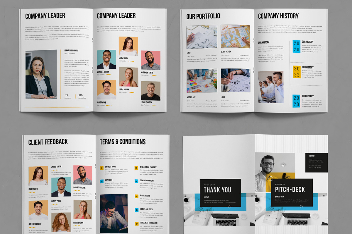 Pitch Deck Brochure Template Design, a Brochure Template by ContestDesign (Photo 3 of 3)