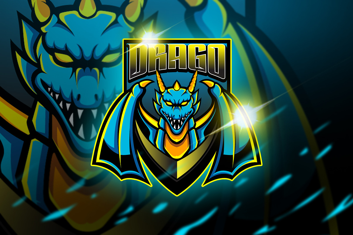 Drago - Mascot & Esports Logo, a Branding & Logo Template by AQR Studio