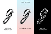 Chrome 3D Lettering set, an Object Graphic by Youandigraphics (Thumbnail 3 of 13)