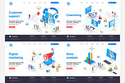 Isometric Landing Page Template, an Illustration by alexdndz (Thumbnail 4 of 29)