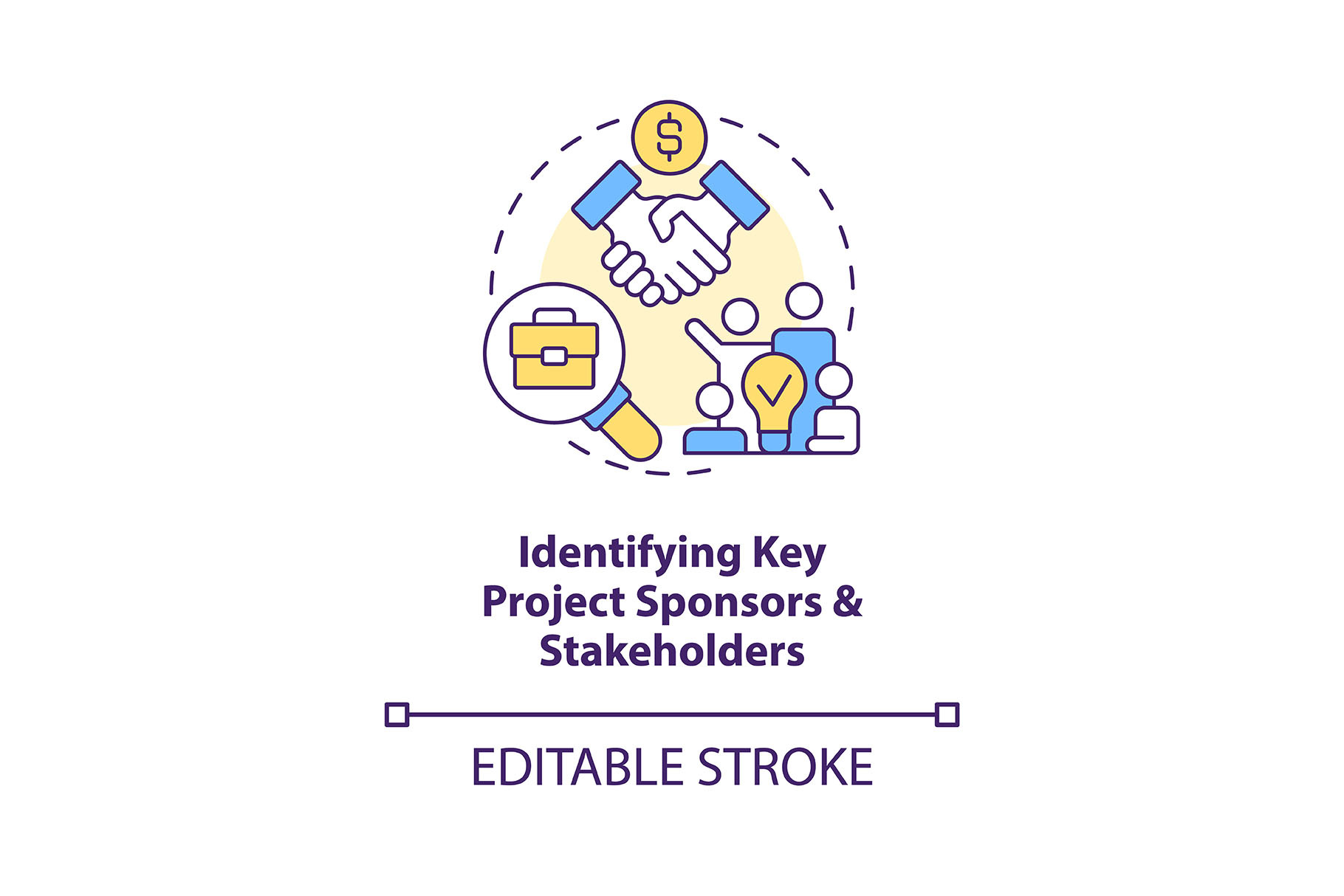 Identifying key project sponsors, an Icon by IMG Visuals