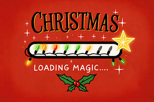 christmas loading magic illustration, generative AI, a Photo by Nito
