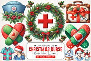 Christmas Nurse Clipart Set, an Illustration by RobertsArt (Thumbnail 1 of 7)