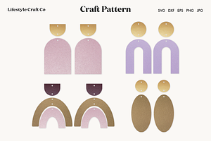 Arch Earrings Template SVG