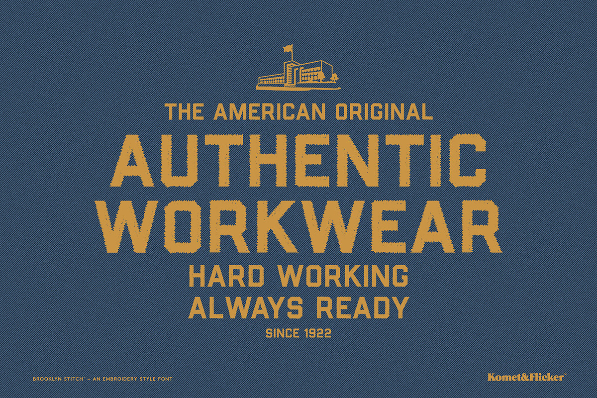 Brooklyn Stitch - An Embroidery Font, a Sans Serif Font by Komet & Flicker (Photo 6 of 15)