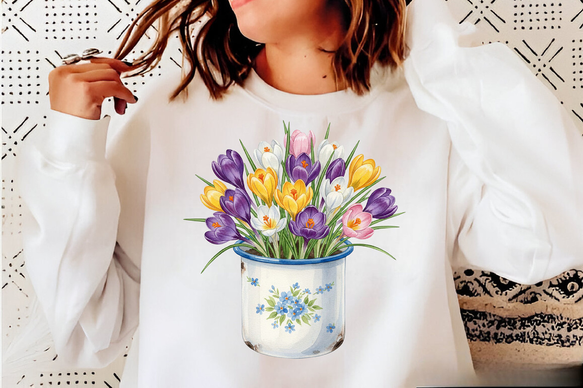 Watercolor Crocuses Clipart Bundle., an Illustration by SVGArt (Photo 3 of 9)
