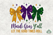 Mardi Gras Coquette Bow Png, an Illustration by Craft Nest (Thumbnail 1 of 4)