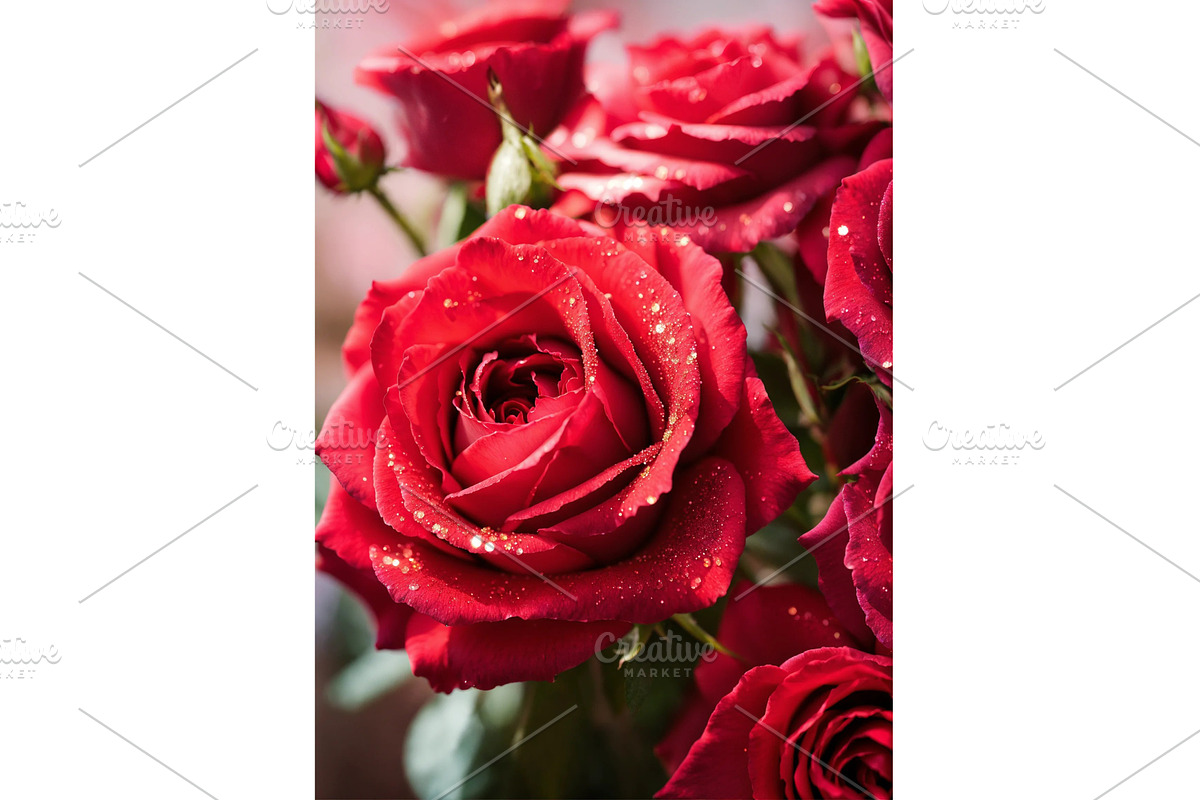 bouquet of beautiful red roses, an Object Illustration by yanadjana
