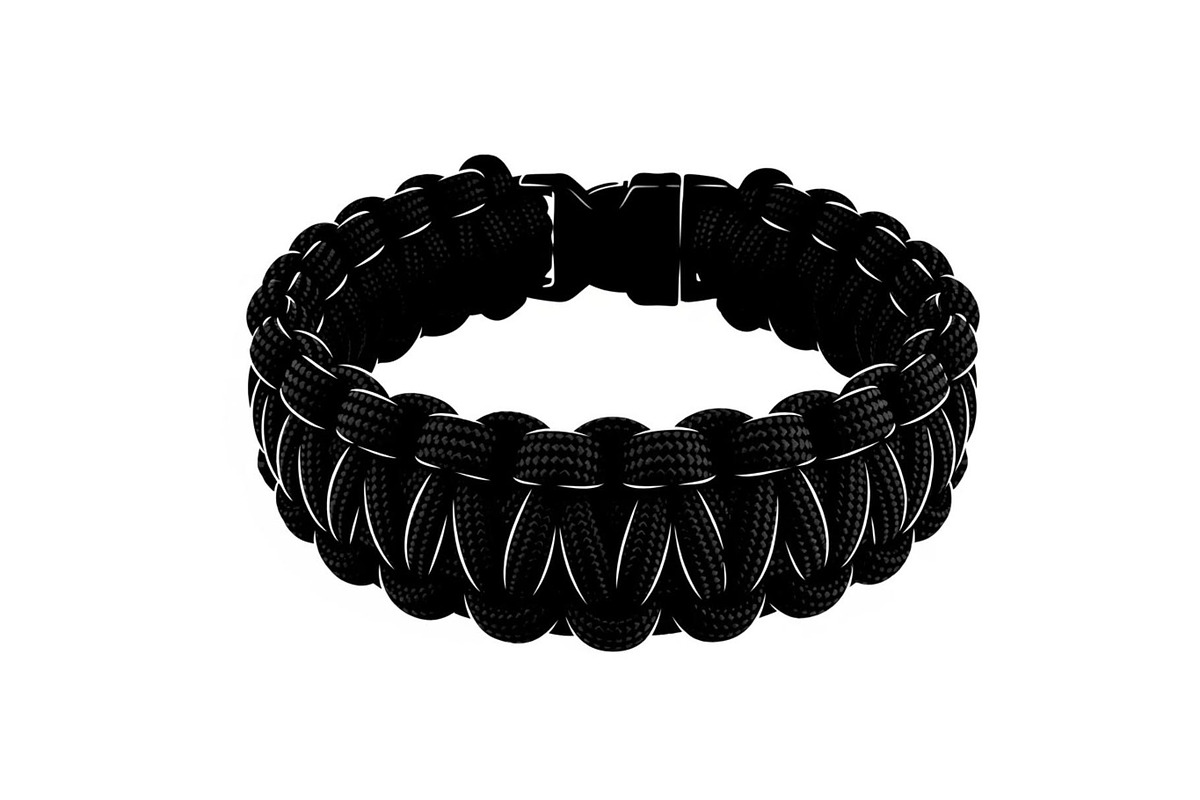 Minimal Black Paracord Bracelet, a Graphic by hafijul (Photo 9 of 11)