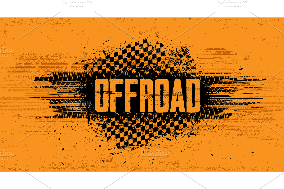 Car tire tracks texture set, a Texture Illustration by SergeyBitos (Photo 10 of 12)
