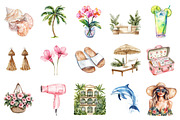 Watercolor Summer Vacation Clip Art, an Illustration by Design Market (Thumbnail 3 of 5)