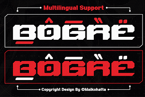 Bogre - Modern Techno Font