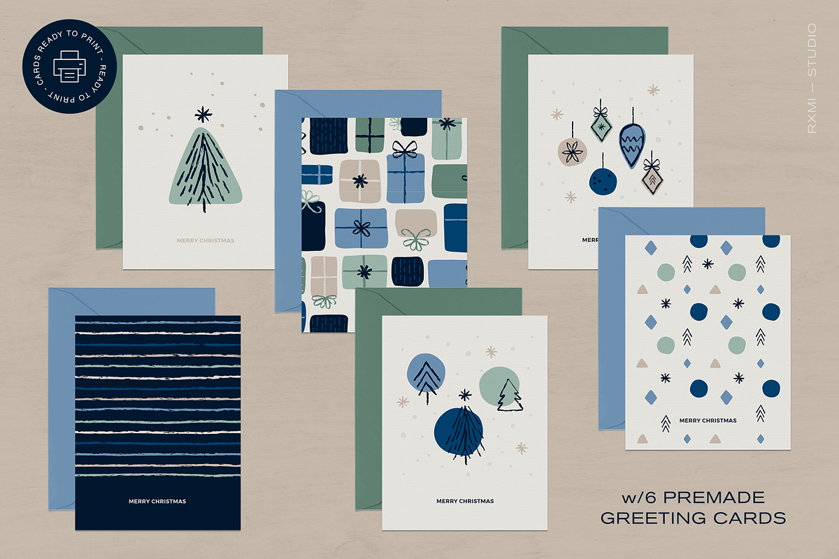 Snowy Christmas Patterns and Clipart, a Pattern Graphic by Rxmi Studio (Photo 4 of 9)