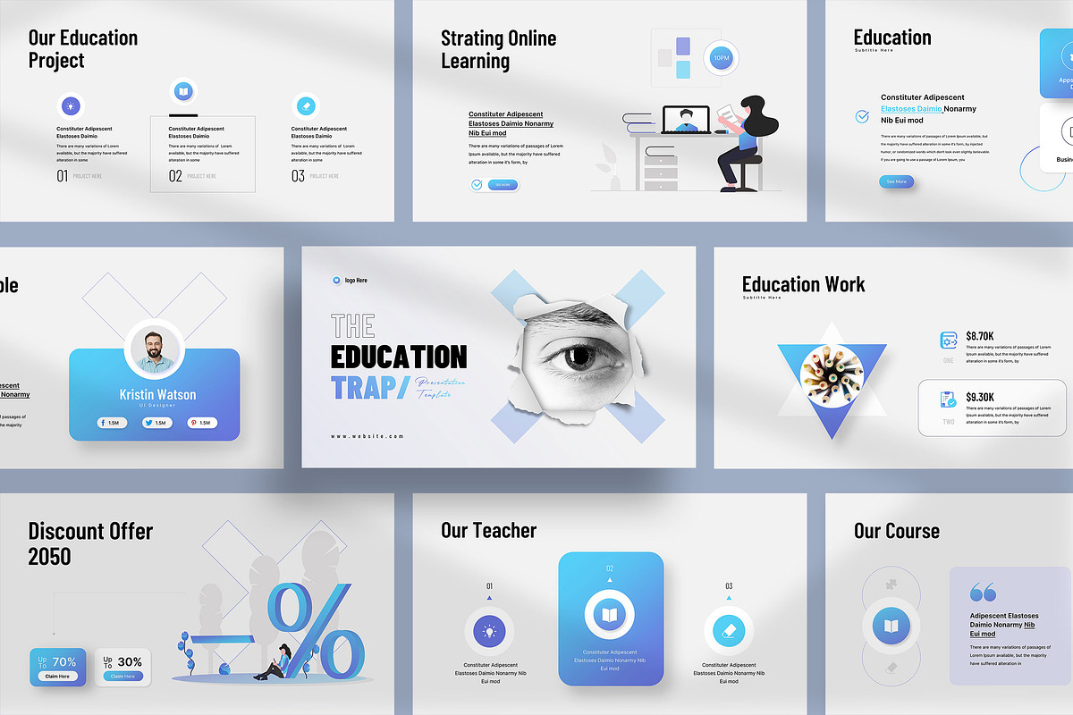 Education Trap Presentation, a Presentation Template by KreateTribe (Photo 4 of 7)